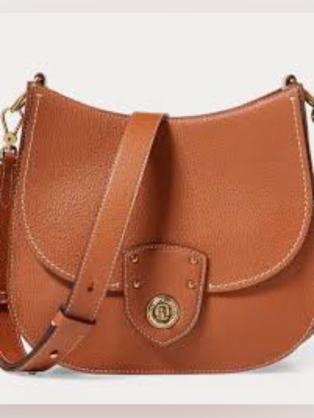 Ralph Lauren Leather Convertible satchel crossbody Bag - Picture 2 of 15
